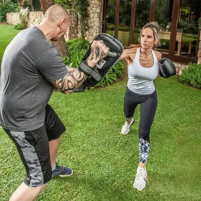 Specialist boxing session delivered at a client's home